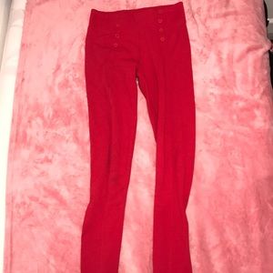 Red 50s stretchy pants